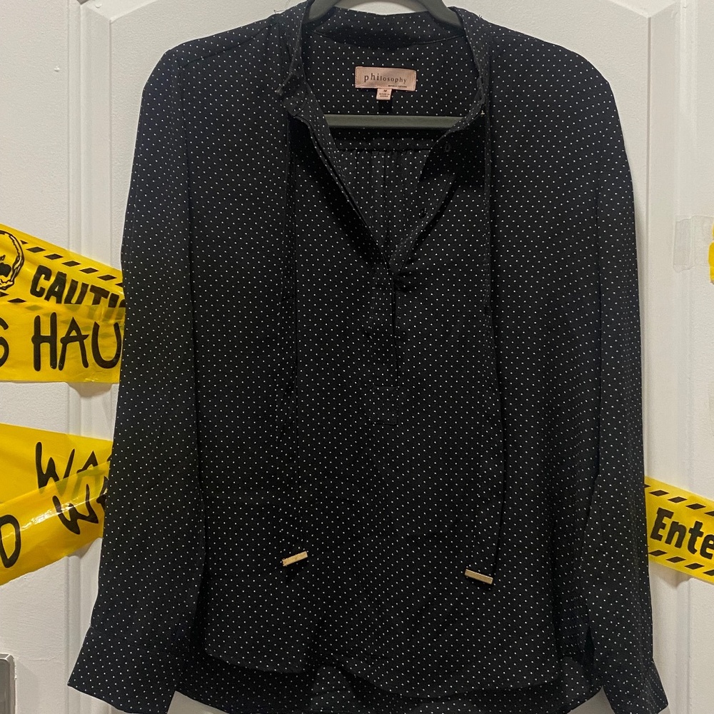 PHILOSOPHY polkadot button down shirt Medium